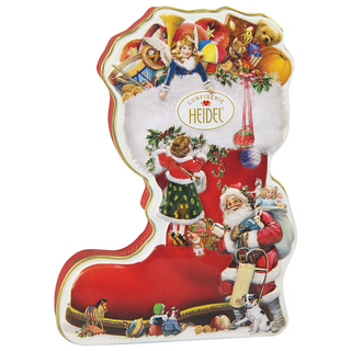 Heidel Assorted Chocolates White Christmas Boot Gift Tin