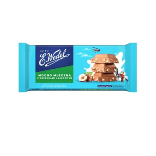 Wedel Milk Chocolate with Hazelnuts (Czekolada Mleczna z Orzechami Laskowymi) — Polish Chocolate Bar