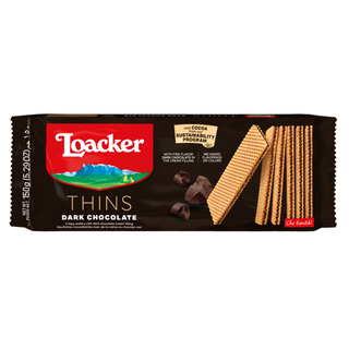Loacker Thins Dark Chocolate Wafers (150g)