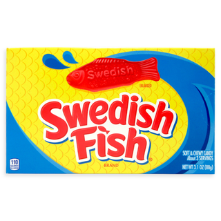 Swedish Fish Original red soft candy theater box