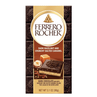 german ferrero rocher dark chocolate with salted caramel bar