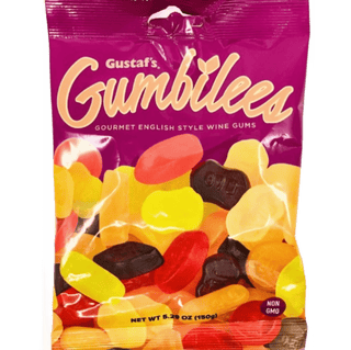 Gustaf's Gumbilees Gourmet Wine Gums assortment.