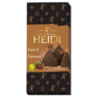 HEIDI Dark & Espresso chocolate packaging on a white background