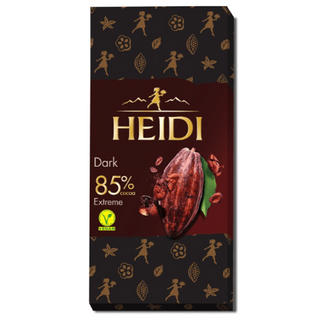 HEIDI dark chocolate packaging with 85% cocoa on a white background