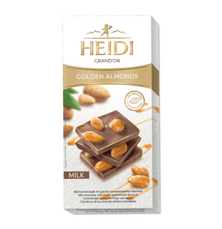 HEIDI Grand'Or Golden Almonds milk chocolate packaging on a white background