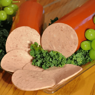 Jagdwurst, coarse-ground German hunter's sausage cold cut in an 8 oz pack