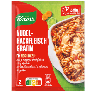 Knorr Fix Pasta and Ground Beef Gratin Nudel Hackfleisch-Gratin