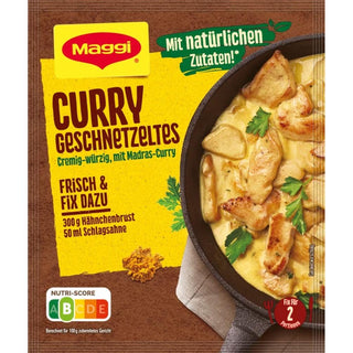 german curry geschnetzeltes from maggi fix