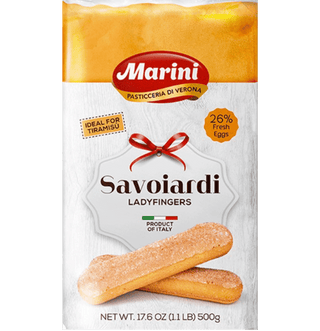 A large 500g pack of traditional Marini Savoiardi ladyfingers.