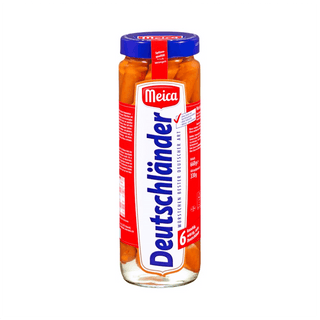 Meica Deutschländer German sausages in a 360 g glass jar