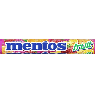 Assorted Mentos Fruit flavored chewy candies.