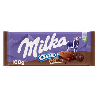 german oreo brownie chocolate bar from milka