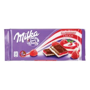 german milk chocolate with raspberry from milka