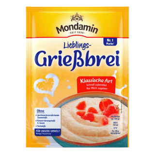 german semolina porridge from mondamin