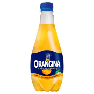 Orangina Original sparkling citrus soda in the 0.25l glass bottle