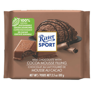 German chocolate with cocoa mousse from Ritter Sport