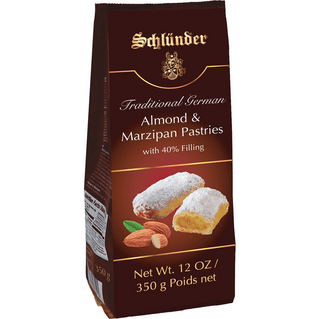 Schölnder almond and marzipan pastries packaging on a white background