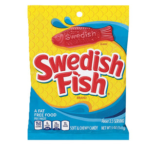 Swedish Fish Original red chewy fish-shaped candy bag