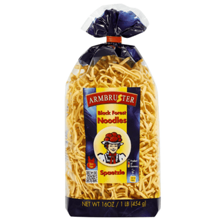 Bag of Armbruster Black Forest Noodles on a white background