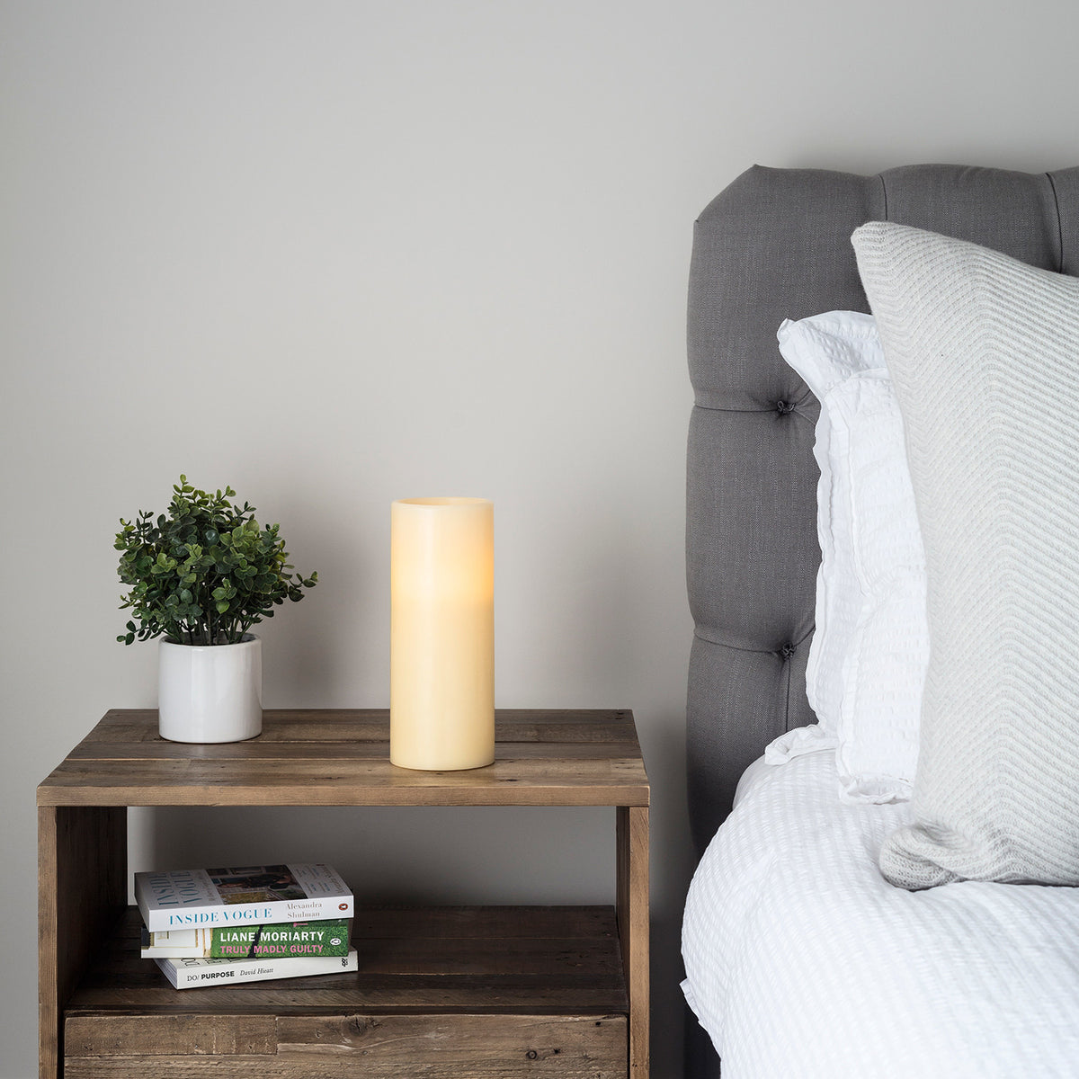 LED Kerze Echtwachs Timer 25cm