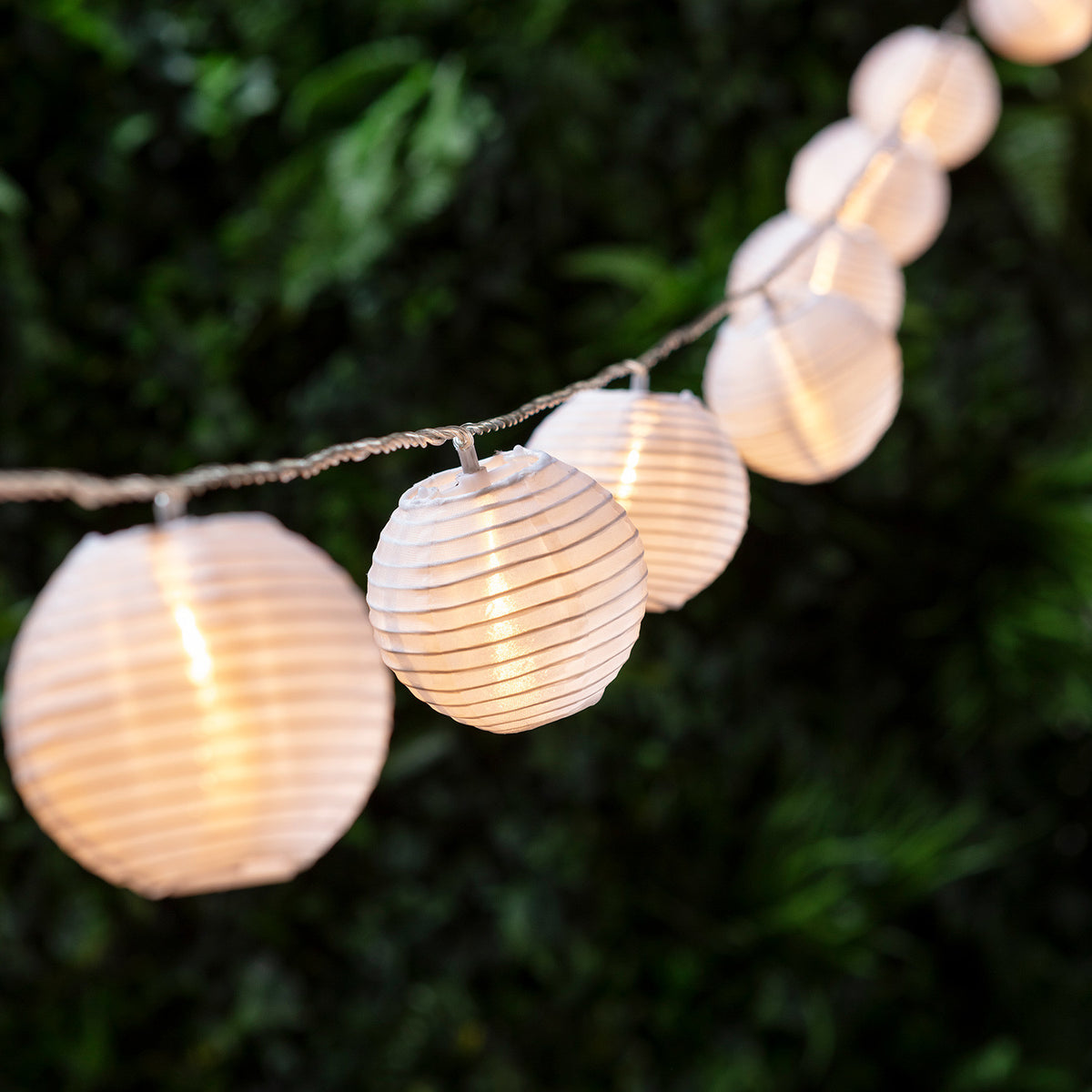 20er Lampion Lichterkette warmweiß koppelbar