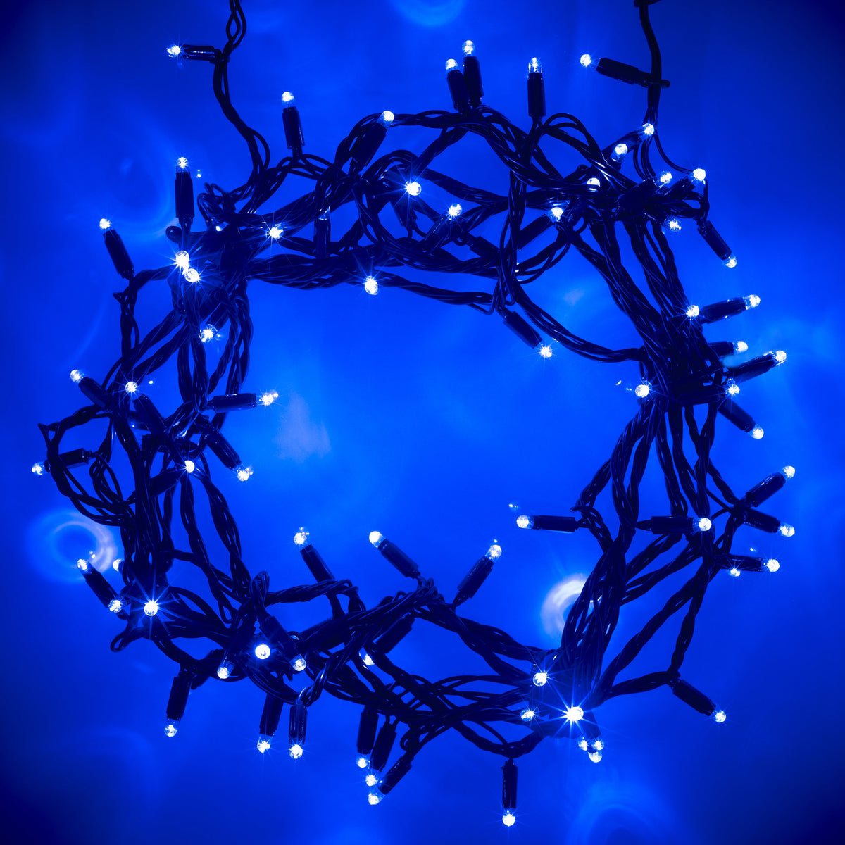 100er LED Lichterkette blau koppelbar 10m