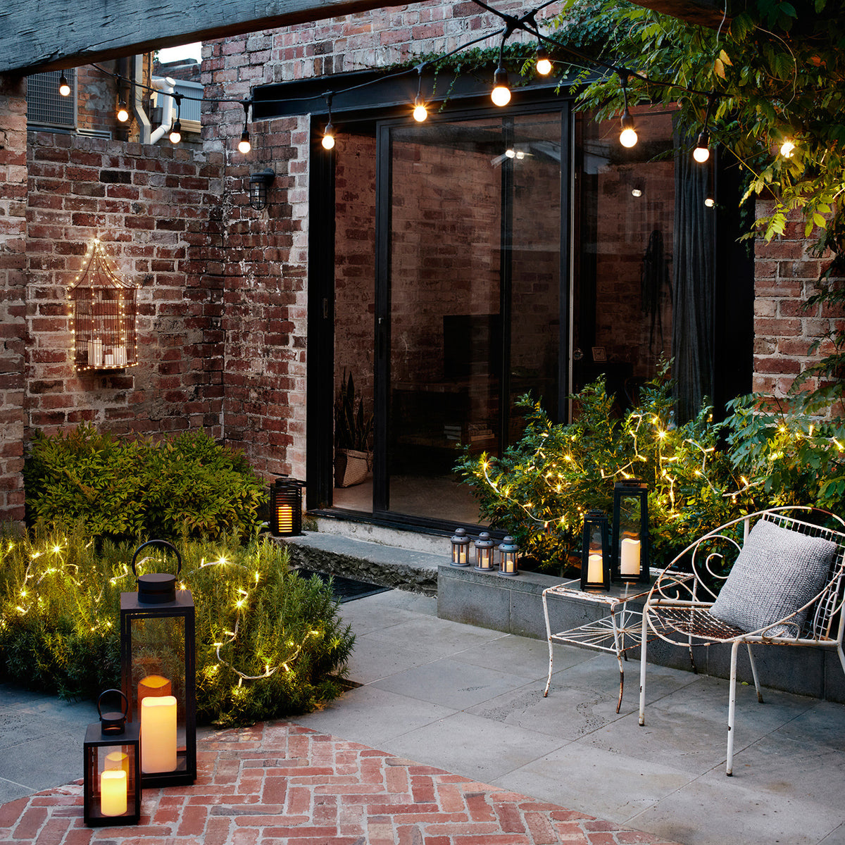 100er LED Lichterkette warmweiß transparentes Kabel koppelbar 10m